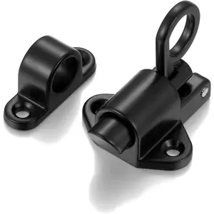 Self-locking Spring Door Latch Aluminum Alloy Automatic Bolt Lock for Wooden Doors Fences Cabinets Windows