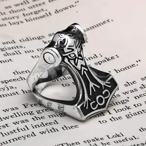 Viking Mjolnir Thor's Hammer Ring 316L Stainless Steel