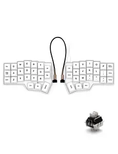 YIVU Corne V4.1 Split Ergonomic Keyboard, 40% 3x6 Ortholinear Layout, Hot-Swappable Mechanical Keyboard with Per-Key RGB, Vial and VIA Programmable, Comes with Pre-Lubed Linear Switches (Wired)