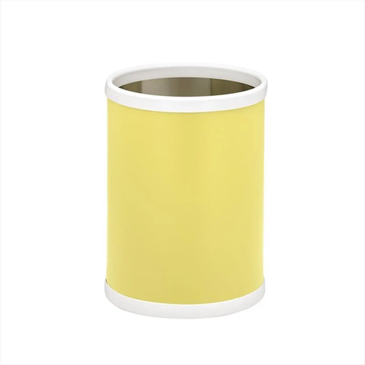 212 MAIN Kraftware 13948 B.C. Lemon Finish 10-Inch Round No-Lid Trash Can - Trash Can Kitchen Storage Solution, Stylish Innovative Design Waste Basket, Great Gift Idea Bartender’s Choice