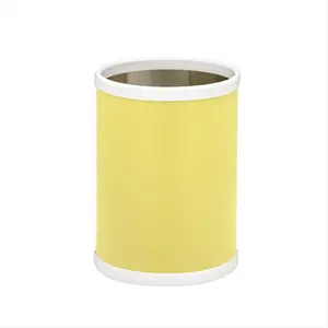 212 MAIN Kraftware 13948 B.C. Lemon Finish 10-Inch Round Open-Top Trash Can - Kitchen Storage Solution, Gift-Worthy, Bartender’s Choice for Indoor Use