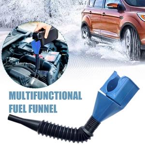 Auto Refueling Funnel Retractable Hose Plastic Funnel Filter Transfer Tool Motorcycle Gasoline Engine Oil Filling Conduit Tool