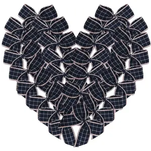 50pcs 1.2-Inch Plaid Mini Gingham Ribbon Bow for Crafts, Handmade DIY Craft Supplies, Independence Day Gift Packaging Decorations