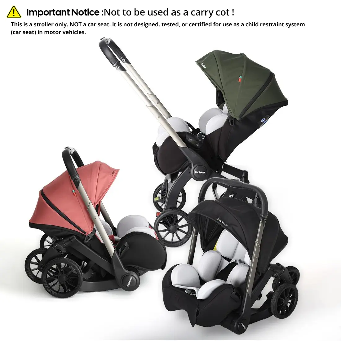 Cochildor Unisex Bidirectional Foldable Baby Stroller - Compact, Lightweight Metal Frame with Comfort Fabric, Safety Seat Belt, Adjustable Sunshade, Portable Size Plain Design, Outdoor Travel Pushchair, Ideal Festival Gift