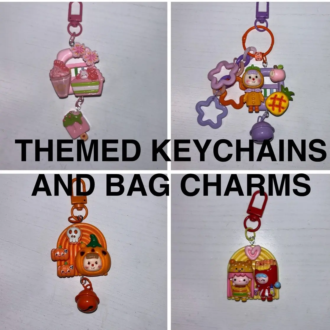 Themed Keychains and Bag Charms Themed Keychains and Bag Charms