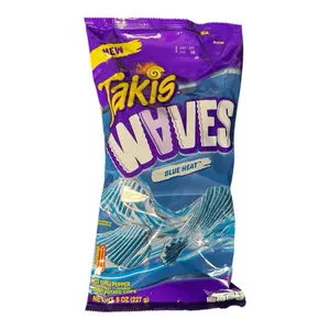 Takis Waves Blue Heat Hot Chili Pepper Wavy Potatoes Chip -1 Bag 8 Oz