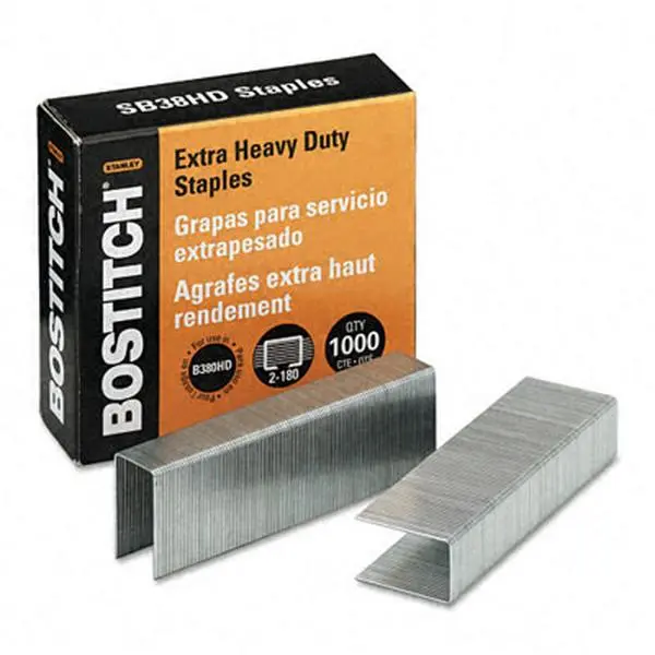Stanley Bostitch Heavy-Duty Staples - Black - 1000/box
