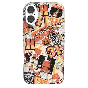 Snoopy Halloween Varsity Glitter iPhone Case