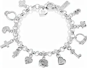 S925 Silver Thirteen Hanging Pieces Bracelet for Women, Elegant Gift Jewelry for Bracelets & Bangles Collection