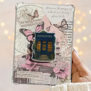 The Luminous Bookstore, Where Stories Shine Magnetic Kindle Grip Book Lover Cute Kindle Accessories Phone Holder PopSocket Phone Grip Magnetic Pop Socket Phone Grip