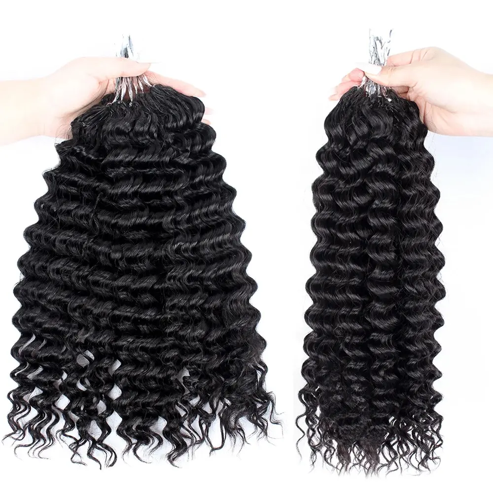 Miracle Knots Crochet Human Hair Burmese Curly Crochet Hair Deep Wave Pre-Separated Feather Human Crochet Curly 100% Human Hair bundles
