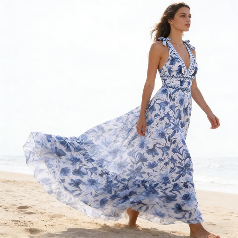 Women's V Neck Bohemian Print One-Piece Swimsuit and Matching Cover Skirt Set Summer Swimdress Swimming Vacation Beach Bathing SuitSuit Stylish Beachwear Women's V Neck Bohemian Print One-Piece Swimsuit and Matching Cover Skirt Set Summer Swimdress Swimming Vacation Beach Bathing SuitSuit Stylish Beachwear