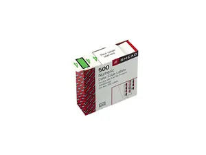Smead 67374 Single Digit End Tab Labels, Number 4, Light Green-on-White, 500/Roll