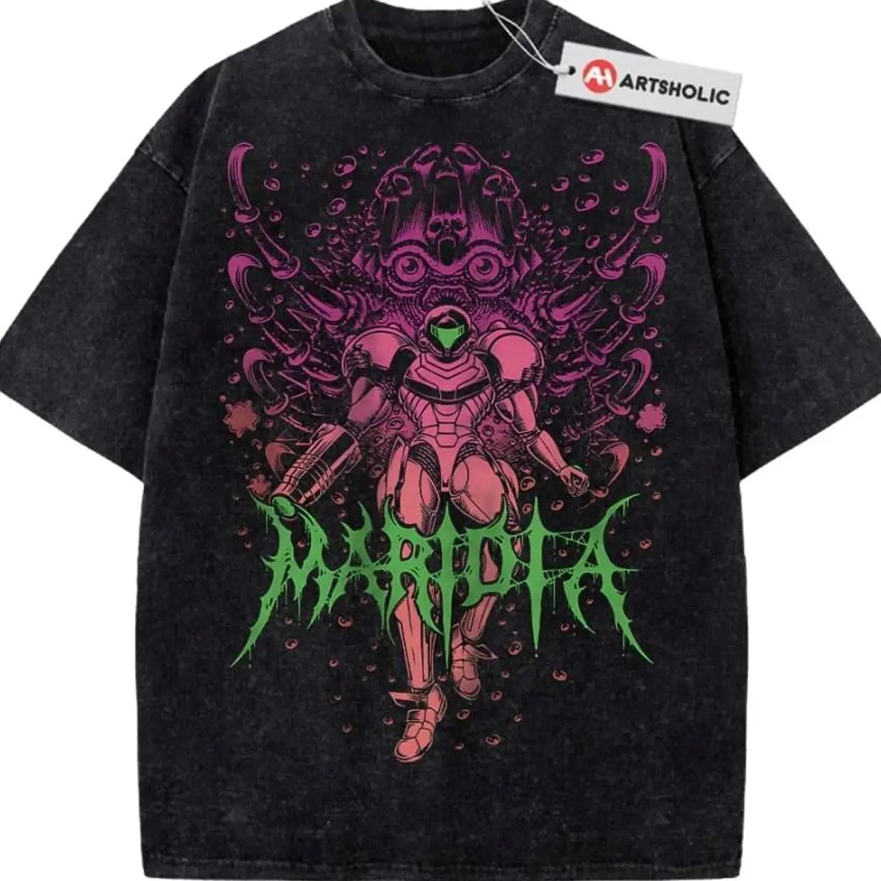 Samus Aran Shirt, Metroid Shirt, Game Shirt, Vintage T-Shirt , Graphic Tee, Unisex Fashion, Full Color, Full Size, For Men, For Women