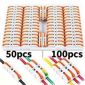 Lever Wire Connectors、Lever Nut、Push-In Wire Terminals、Wire Splice Connectors、28-12AWG、Reusable Electrical Connectors、Tool Free Wire Connectors、Home Automotive Wiring Terminals