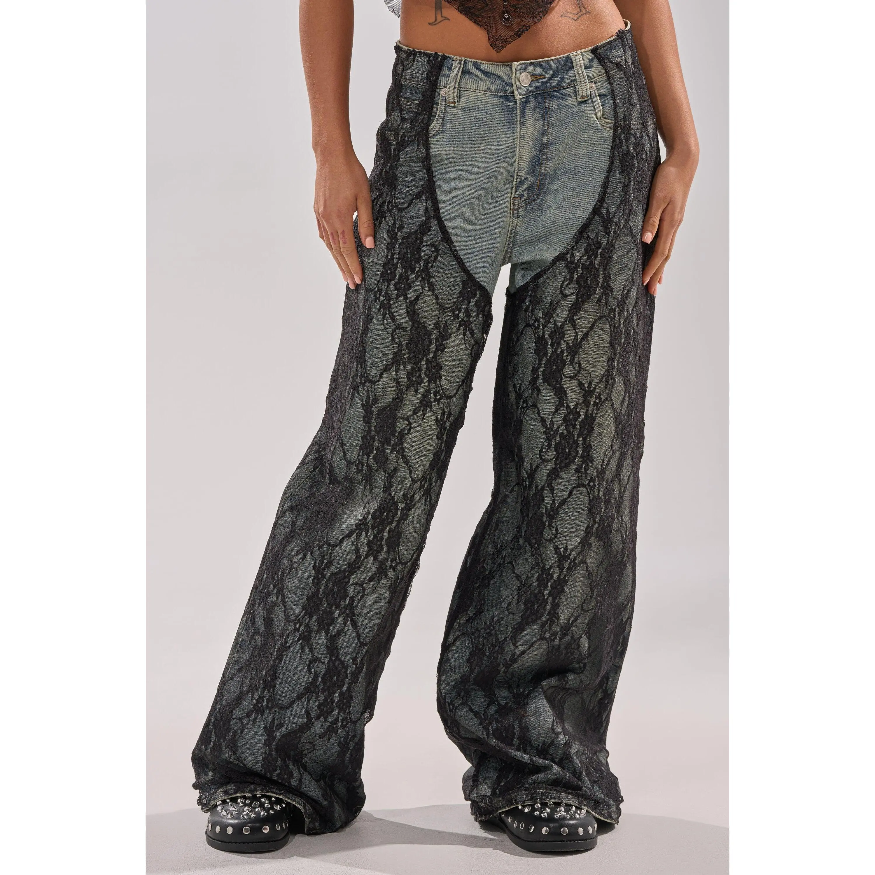 SEXY LACE CHAP DENIM