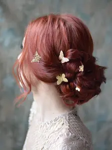 Butterfly Bobby Pins - Golden Hair Pins, Gilded Hair Clips, Butterfly Clip Set, Gold Adornments, Wedding Hair Clip Set
