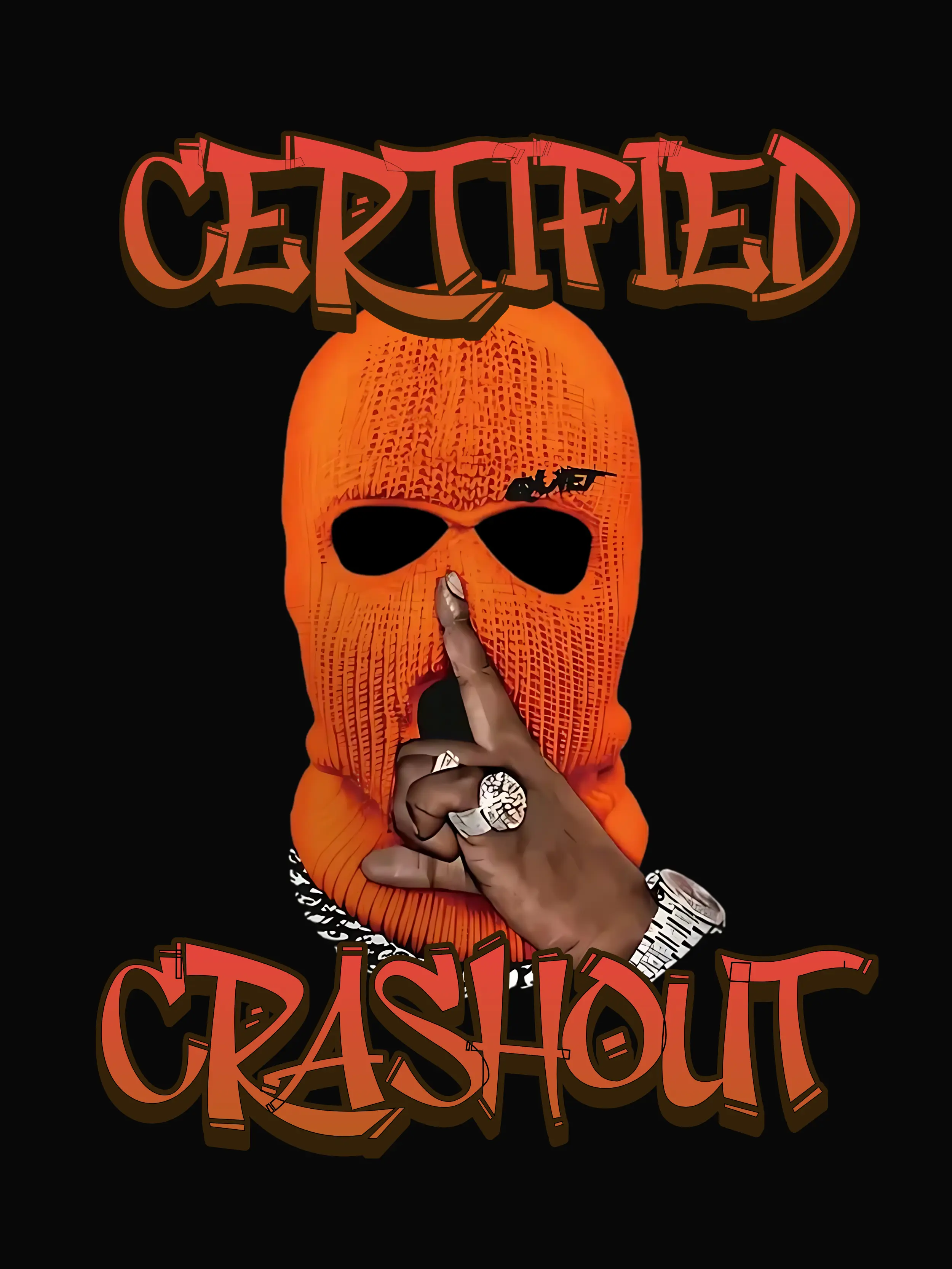 Certified Crash-Out DTF Transfer 4 Variations Vibrant Design for Cotton Polyester Blends & More Size Up to 12 Inch Soft Feel Stretchable Durable Bold Prints Ready-to-Press