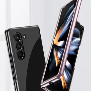 Fashion Electroplating Transparent Phone Case, 1 Count Hard PC Phone Protective Cover, Phone Accessories Compatible with Samsung Galaxy Z Fold 6