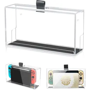 Wall Mount Holder Compatible with  /OLED Dock,  Dock Cover Clear Protective Box Dust Cover Display Box  Wall Mount Stand for   Dock