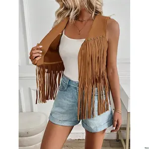 Autumn IndependenceDayWesternCowgirlStyleTasselCasualBlackJacket / sVintageCountryMusicFestival tiktokLUNEWomen