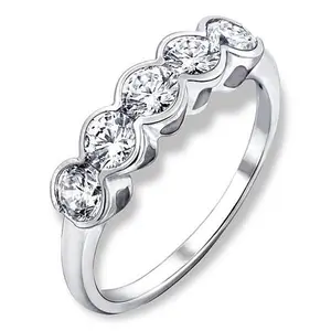 Radiance by Absolute™ 5.95ctw Bezel-Set Oval 5-Stone Ring