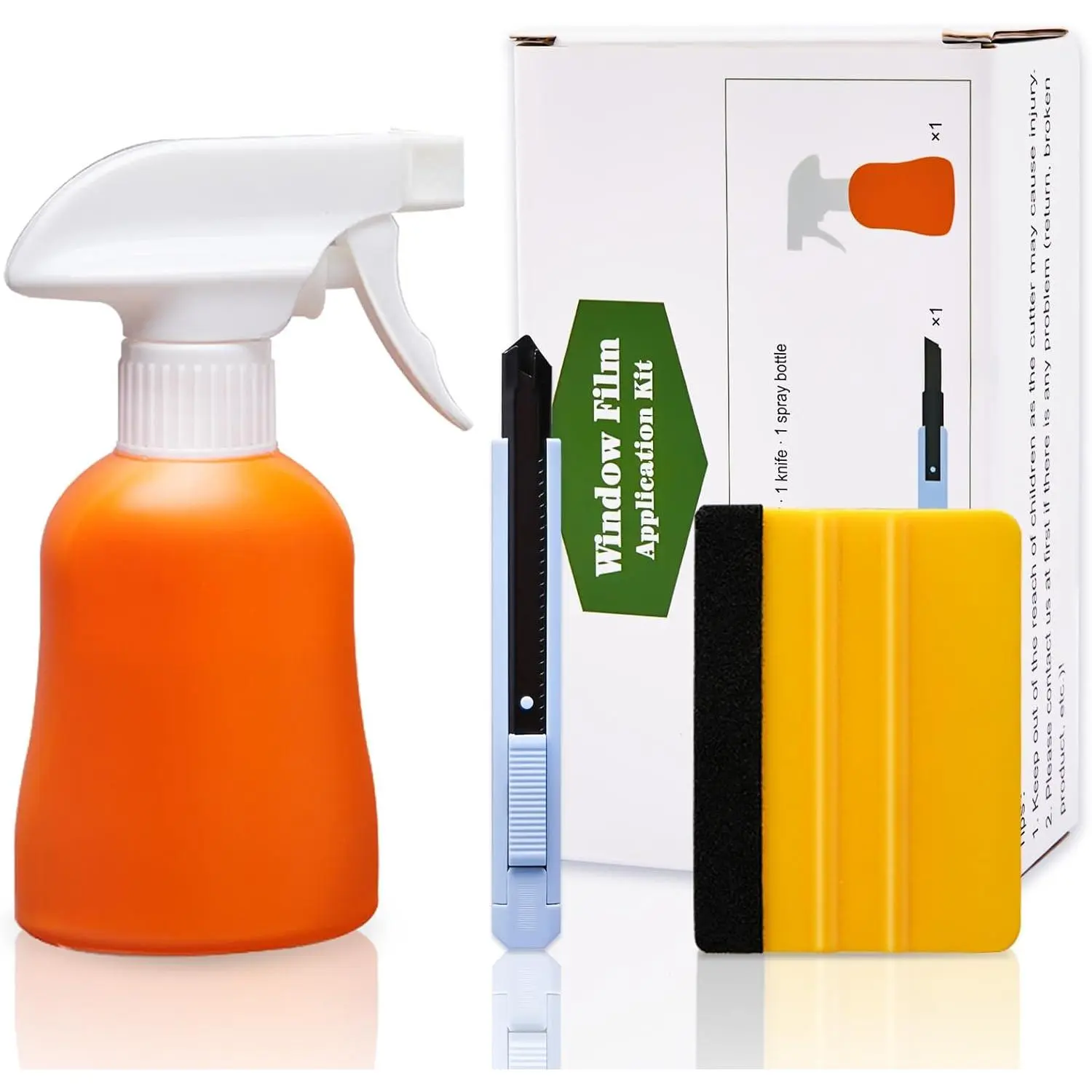 Window Tint Kit, Window  Film Application Tools Kit, 3 count Easy to Apply Window Film &  Glass Window Tinting Tool, Vinyl Wrap Set Includes , Utility ,  Bottle