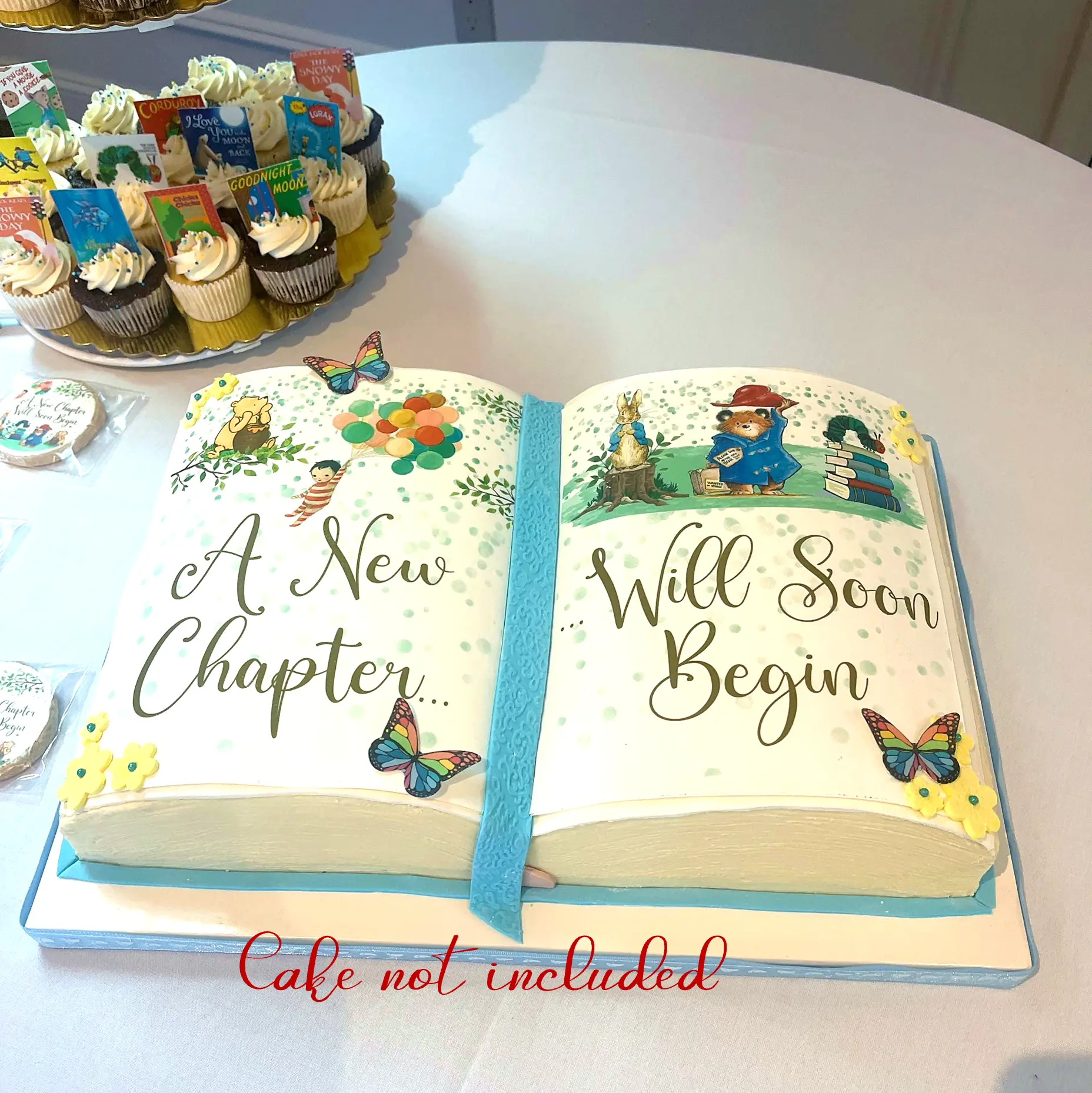 A New Chapter Will Soon Begin Storybook Inspired Cake Topper - 2 sheets