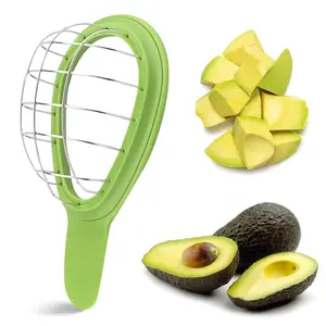 Avocado Slicer Tool - 3.2 x 6.3 Inches Avocado Cuber Tool with  Handle, Easy to Use and Clean, -Grade Plastic and Stainless Steel, Good for Salads, Guacamole, or Smoothie
