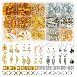 220- Braiding Hair Rings - 15 Styles,  for Braids, Clips, Pendants, Headbands & Accessories