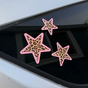 Cheetah print star y2k Decal Sticker for Cars, Home Decor and Crafts