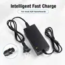 42V 2A Electric Scooter Charger - 100-240VAC Input, 42V Output, 3-Prong Inline Plug, LED Indicator, Fast Charging Adapter with Multiple Safeguards (Battery Polarity Error, Over Current, Short Circuit) for Razor Pocket Mod, Commuting Scooter