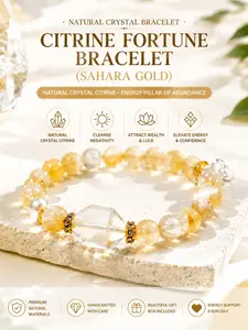 Fashion Natural Crystal Bracelet, Tower Quartz, Dual Point Fluorite Energy Column, Calms Emotions, Boosts Wealth, Wedding Jewelry