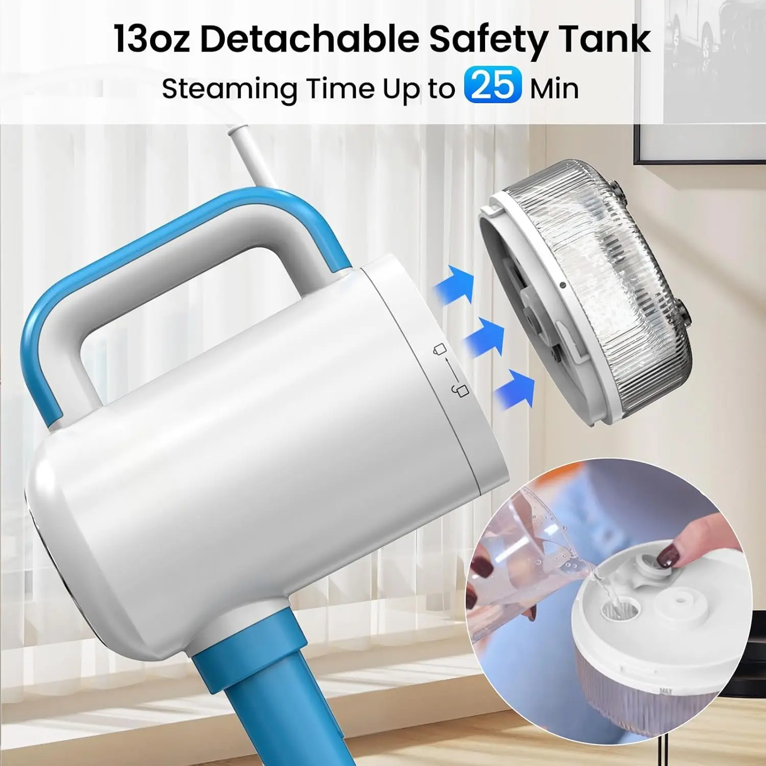 Z7 Steam Mop for Floor Cleaning, 13-in-1 Handheld Steam Cleaner for ...