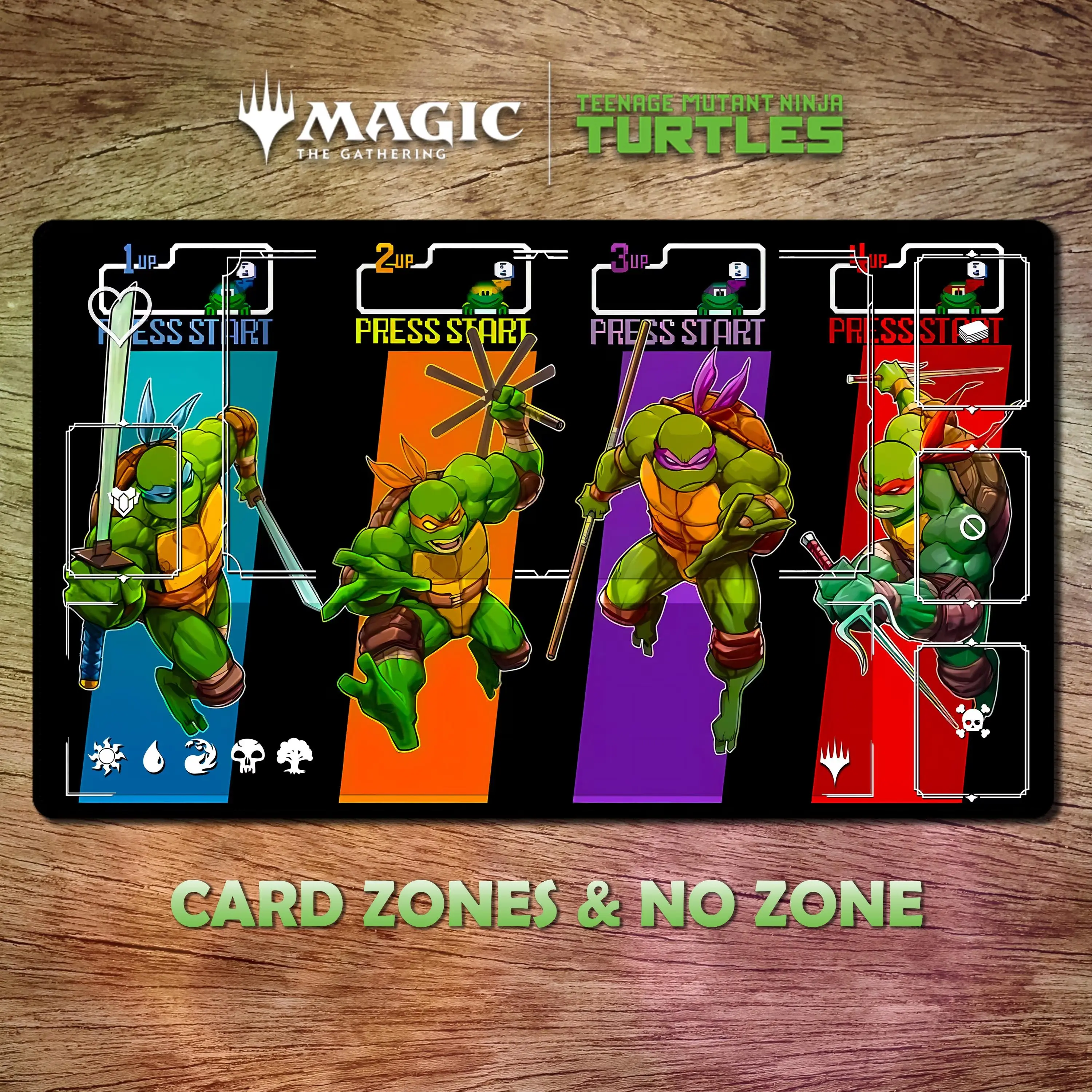Retro Game Playmat MTG TMNT Playmat, Deskmat Mousepad Gaming Mat