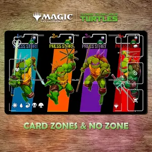 Retro Game Playmat MTG TMNT Playmat, Deskmat Mousepad Gaming Mat