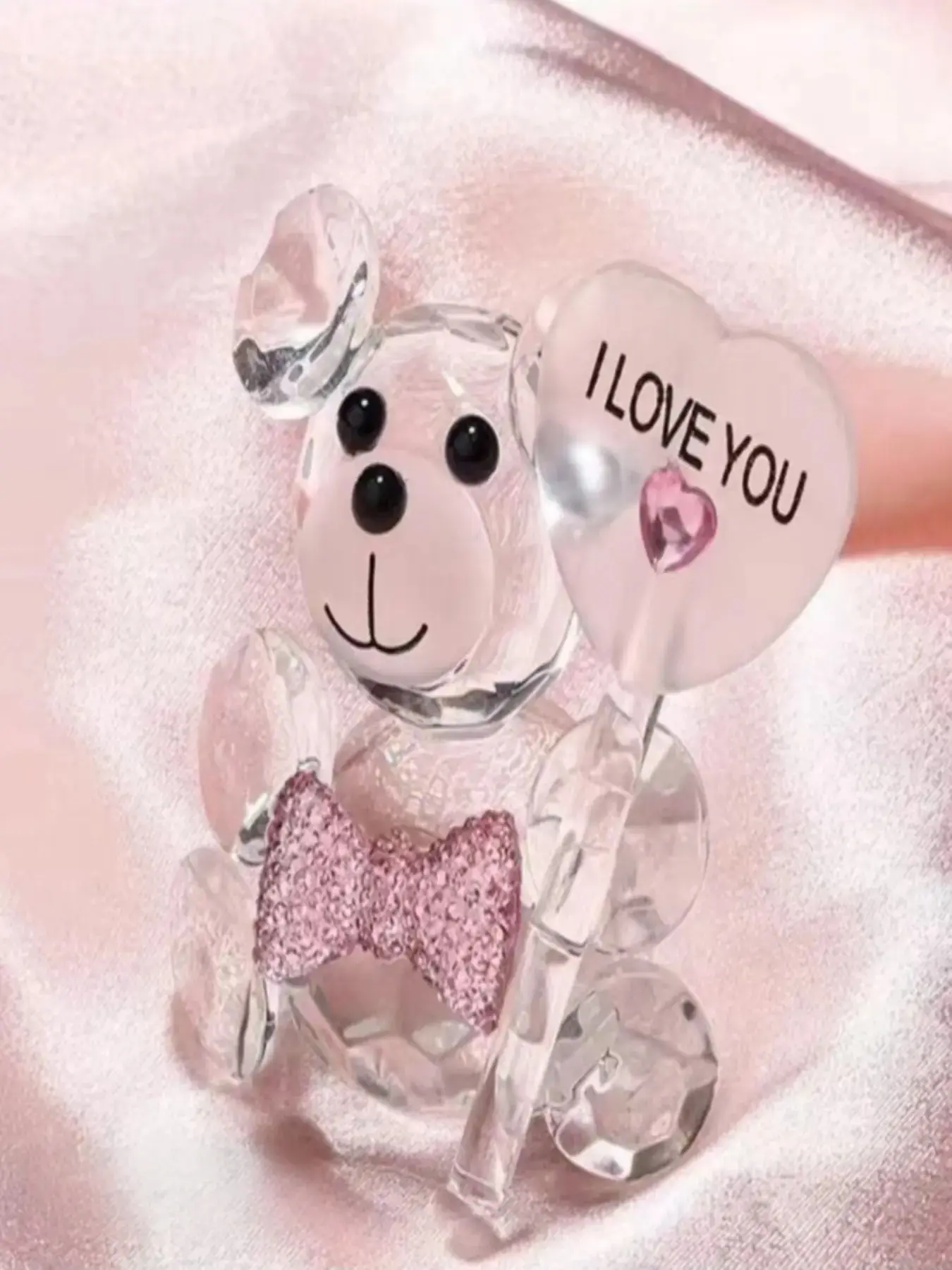 Crystal Bear Best Friend Statue, Crystal Ornaments, True Friendship or Love Symbol, Perfect Gift for Boyfriend/girlfriend, Unique and Meaningful Present