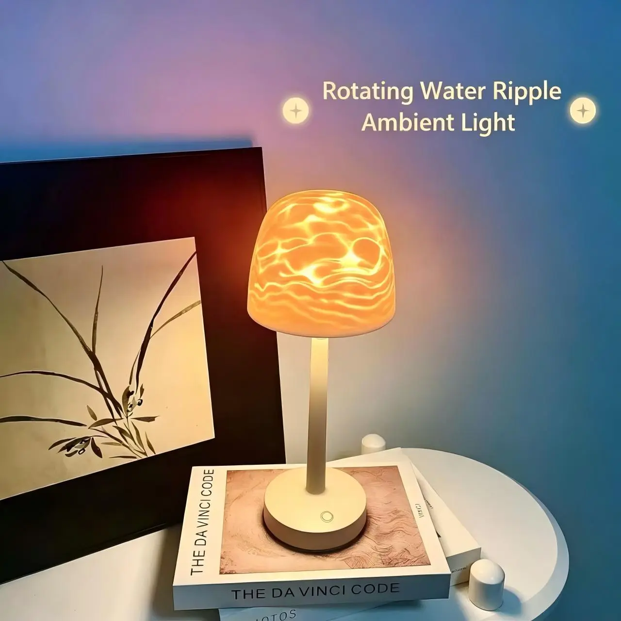Wave Pattern LED Projector Shower Lamp - USB Charging, 16-Color Projection, Remote Control, Plastic Mood Light for Bathroom Decor, Bathtub, Party Lights, Indoor Holiday/Birthday Use (Batteries Compatible)