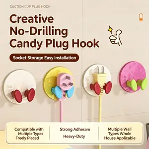 Dopamine Style No-Drill Self-Stick Hooks, 3-Piece Set, Kitchen Wall Mount, Quick and Easy Storage, Leave-No-Traces, Kitchen Organization