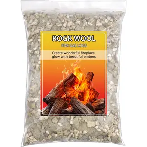 Rock Wool Gas Fireplace Embers, 6 oz, Glowing Ember Enhancement for Gas Logs and Fireplaces