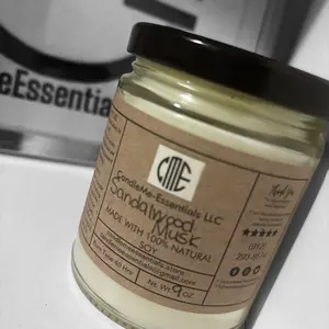 10oz 100%Soy Sandalwood Decor Scented Candle