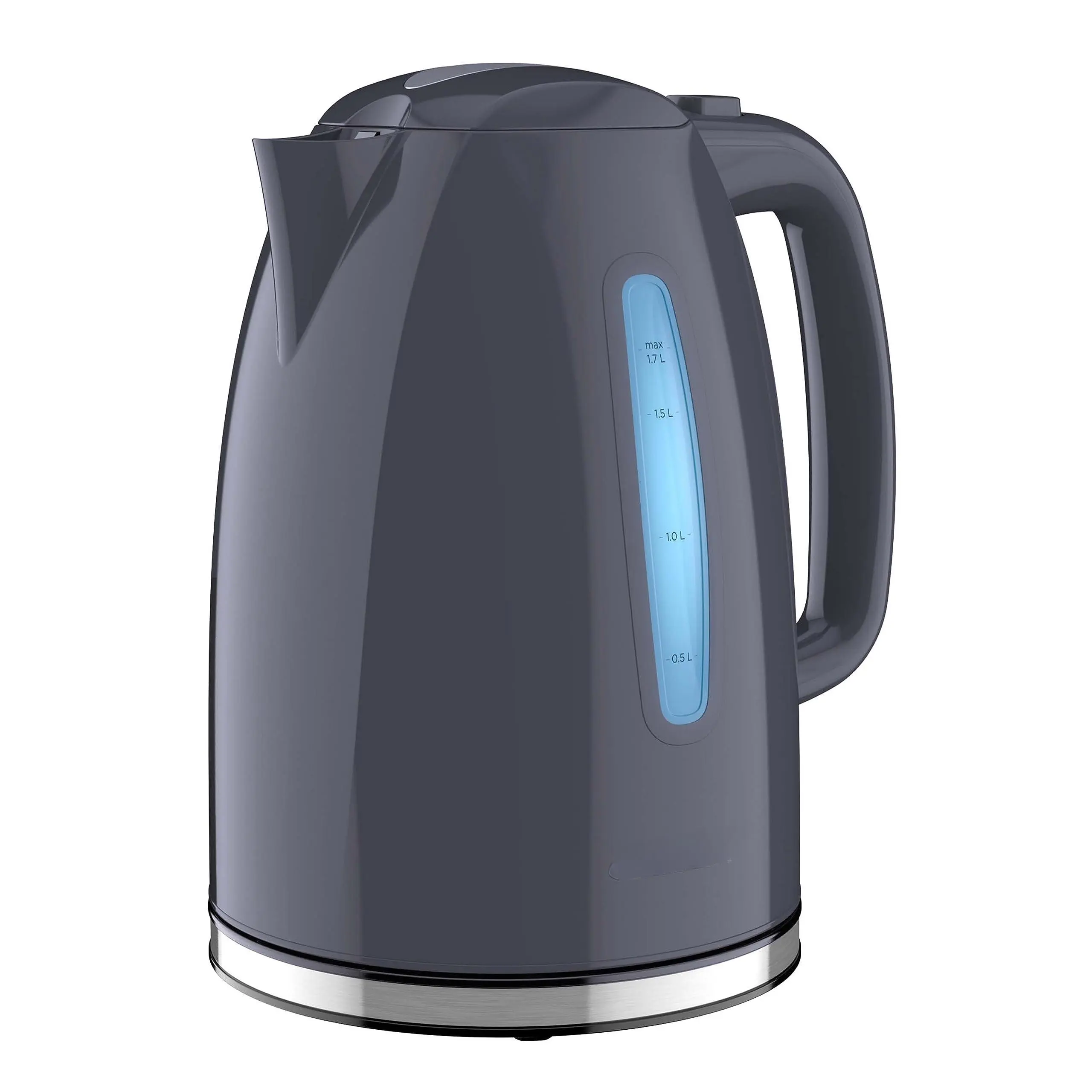 1.7l Cordless Electric Kettle  Ke1555gy Water Window Rapid Boil Auto Shutoff Grey