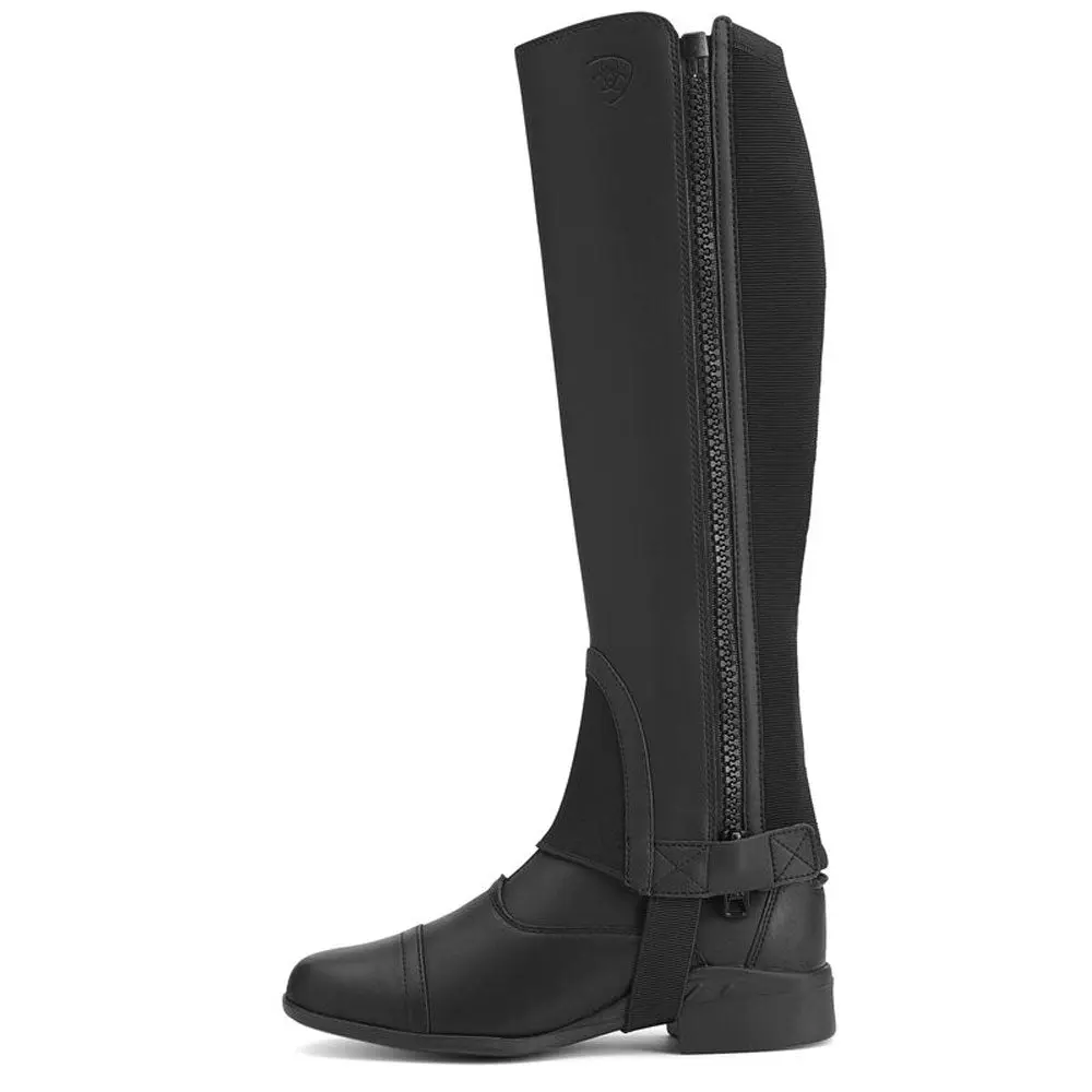 10012739 Ariat Unisex Scout Half Chaps - Black 10012739 Ariat Unisex Scout Half Chaps - Black