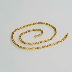 Monarch 5MM Cuban Link Chain – 18K Gold, Durable Design