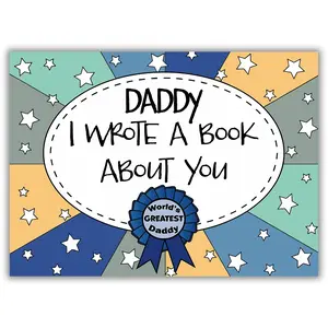 Daddy I Wrote A Book About You Dad Fill In The Blank Book Gift, Father’s Day Book Birthday Gift for Dad Unique Gift For Daddy From Kids