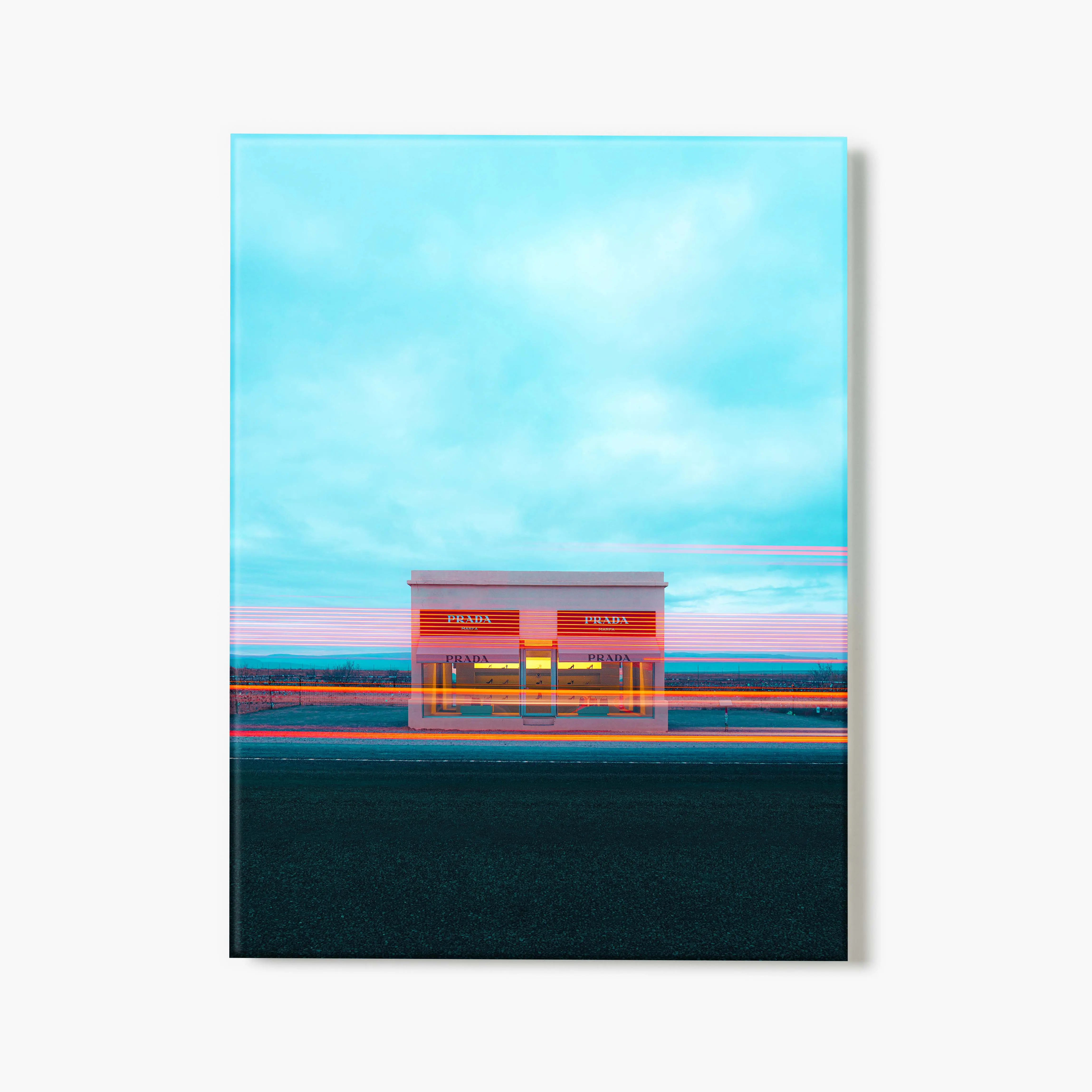 Prada Pulse Glass Print, Accent Wall Prints, Colored Decorative Home Decor Poster, Colored Decorative Prints