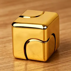 Metal Fidget Spinner Cube for Adults & Teens, EDC Desk Gadget, Anxiety Stress Relief Sensory Fidget Toy, ADHD Finger Toy, Easter Basket Stuffers & Valentine Gift for Boys