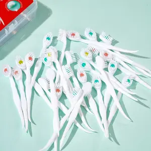 Portable Hotel Travel Toothbrush Set, Mini Disposable Adult Cleaning Toothbrushes, Degradable Environmental Friendly Design, Teeth Cleaning Tool