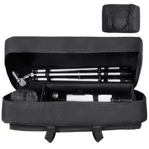 VEVOR Telescope Case,  30”, Telescope Storage Bag with Fixed Buckles, Multi-Pocket & Detachable Divider, Shock-Absorbent Telescope Travel Carrying Case for Optical Tube & Tripod, Counterweight Pocket