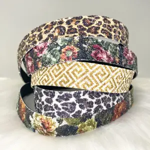 Hipsy Shimmer Printed Glitter Adjustable No Slip Headband for Women Girls & Teens Hairband Daily Hair Accessory